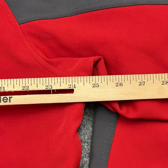 Marmot Gravity Softshell Jacket Men's XL Red Gray Fleece Lined Stretch Full Zip - Picture 14 of 15